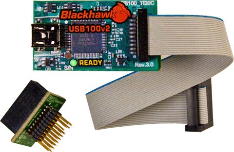 Blackhawk USB100 V2D low-cost Emulator for Texas Instruments
